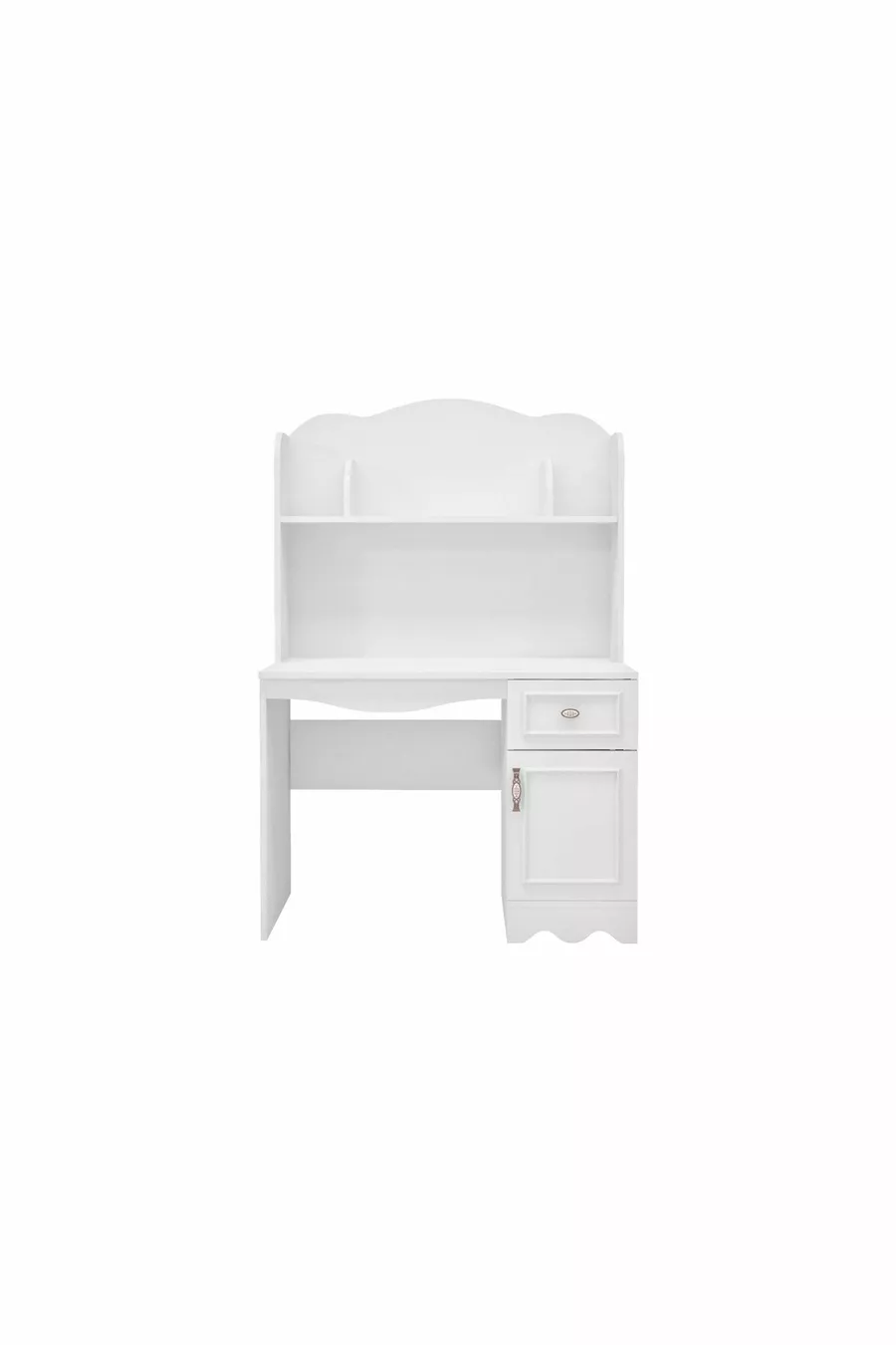 % Bureau de travail MDF Lisa Blanc (UNITÉ SUPÉRIEURE INCLUSE)