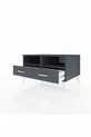 Commode Kronos 2 étagères 2 tiroirs Anthracite-Anthracite