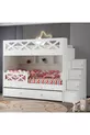 Mars Bunkbed met Lade Wit MDF met Stalen Ondersteuning, MDF Membranen Bekleding % MDF