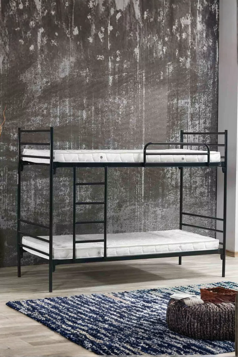 Linda Yurt Apart Otel Şantiye Metal Ranza  Siyah