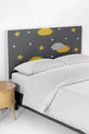 Housse de tête de lit et sommier pour chambre d'enfant à motif gris
