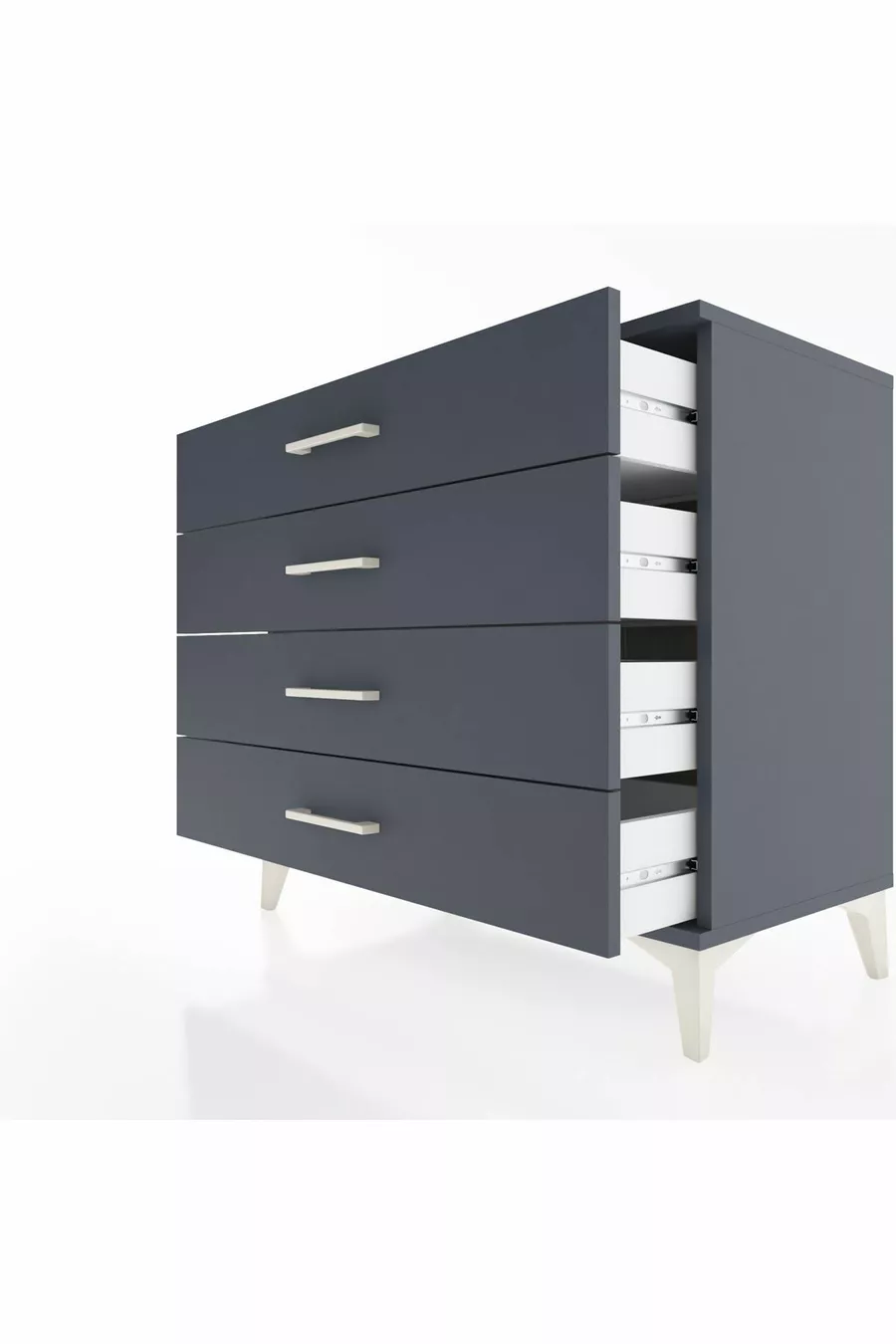 Commode Hyperion 4 tiroirs Anthracite-Anthracite
