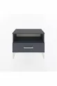 Arges Commode Single Shelf Single Drawer Anthracite-Anthracite