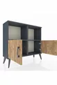 Commode Arges 2 étagères 2 portes Anthracite-Pin/Anthracite