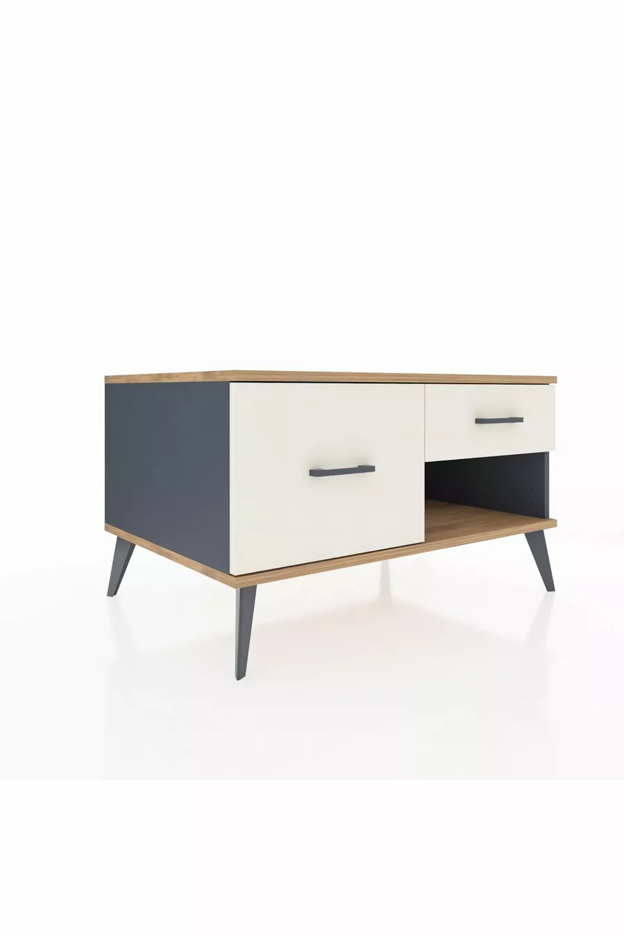 Kronos Dresser 2 Drawer Anthracite-Pine/Aytaşı