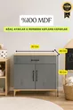 Commode Ege à portes | MDF de première qualité | Portes avec revêtement REHAU | Pieds en bois