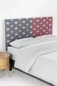 Housse de tête de lit pour chambre d'enfant avec motif étoiles roses et grises