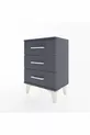 Comodino Arges a 3 Cassetti Antracite-Antracite