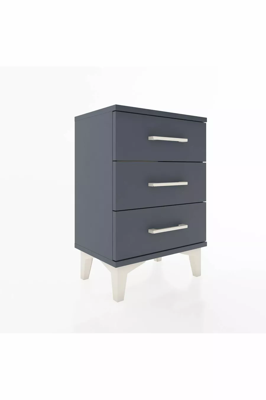 Comodino Arges a 3 Cassetti Antracite-Antracite