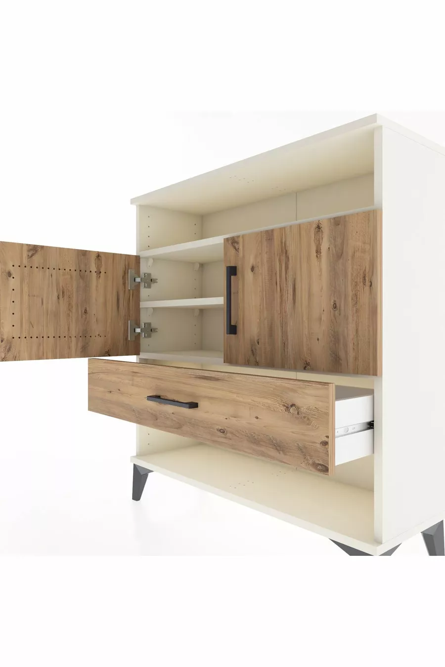 Arges Dressoir 3 Planken 1 Lade 2 Deuren Agaat-Den
