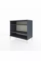 Commode Hyperion 2 étagères Anthracite-Anthracite