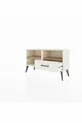 Commode Arges à 2 étagères et 1 tiroir, Pierre de lune-Pin/Pierre de lune