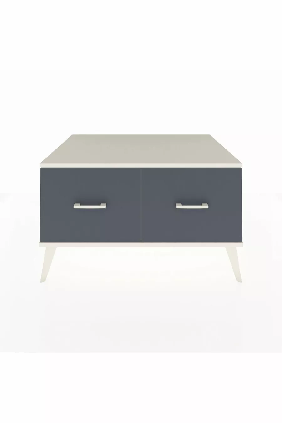 Commode Kronos 2 tiroirs Pin-Achat/Anthracite
