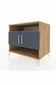 Commode Kronos 3 étagères 2 portes Pin-Anthracite