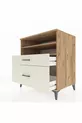Kronos Dresser with 2 Shelves and 2 Drawers Pine-Truffle