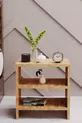 2-Shelf Nightstand Bedroom Side Table with Compartments Bedside Table