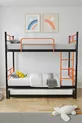 Koza Bunk Bed with Cradle, Compatible with Bed, 3-Person Orange Metal Bunk Bed