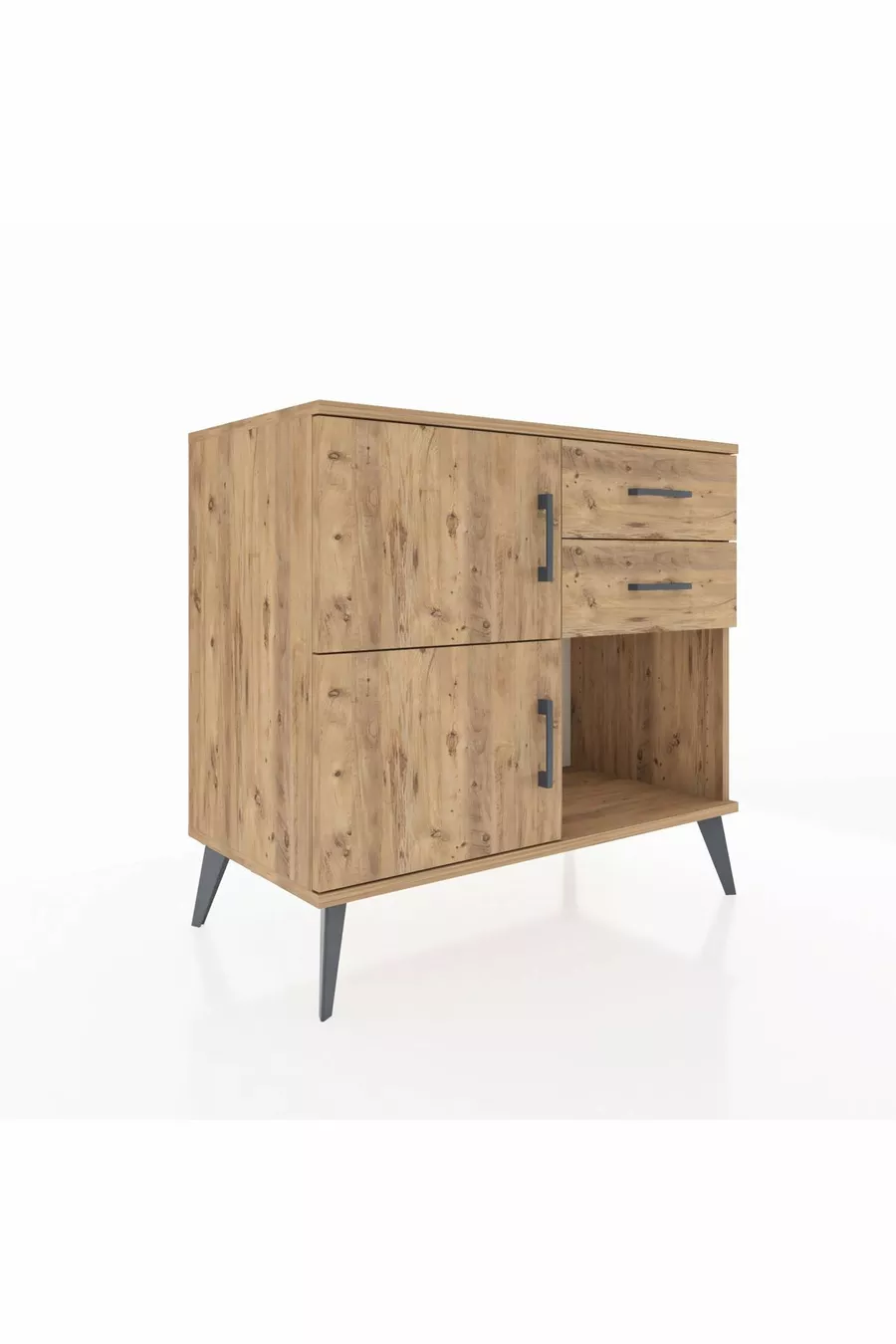 Hyperion Kommode Ein Regal 2 Schubladen 2 Türen Kiefer-Kiefer