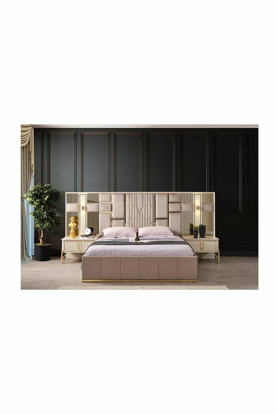 Bahar Bedroom Set (taupe-beige)