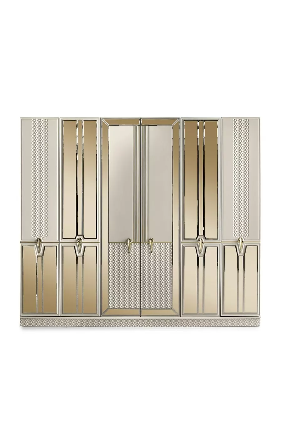 Chambre à coucher Marsilya en MDF avec sommier et banc