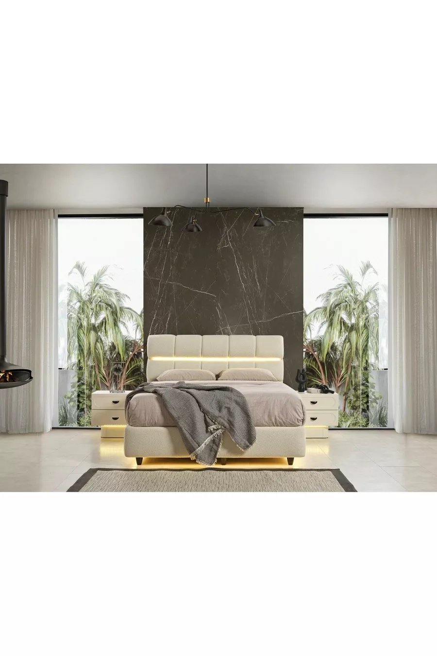 ENSEMBLE DE CHAMBRE À COUCHER TALIN MDF