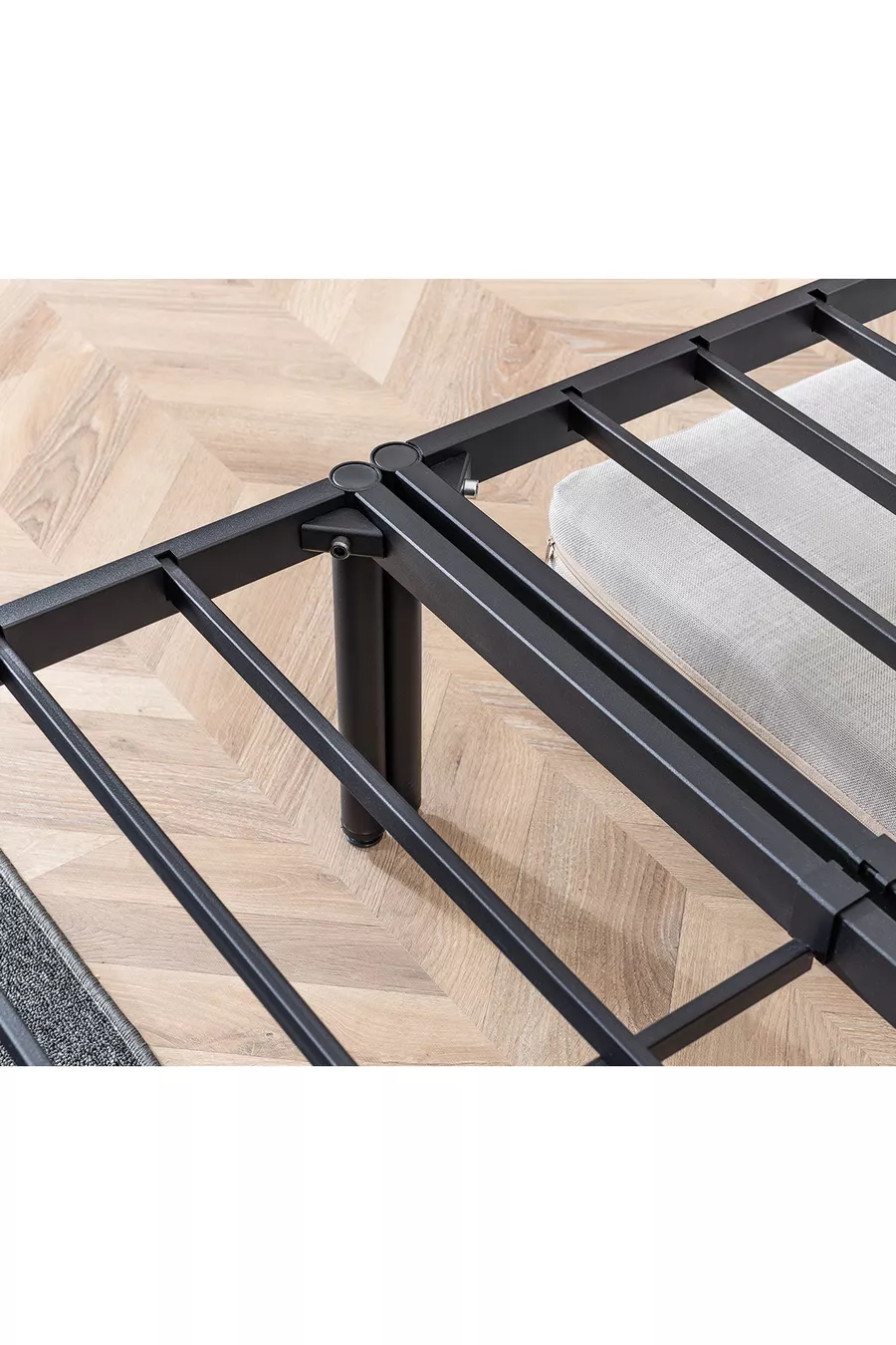Bed frame, Metal Bed frame, Mattress, Bed base