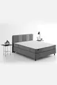 Ensemble Lit Wool Sense - Sommier - Tête de Lit - Gris Foncé