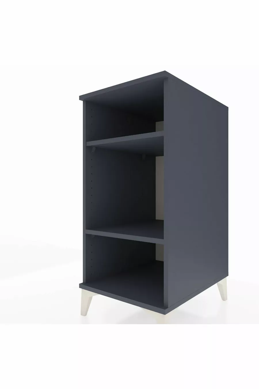 Kronos Nightstand 2-Shelf Anthracite-Anthracite