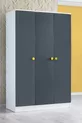Lits superposés, Lit superposé Metris 2 places avec armoire à 3 portes