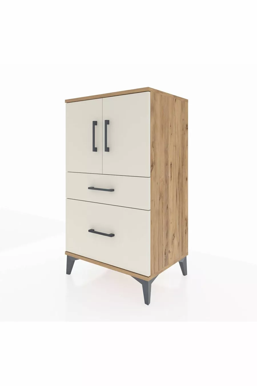 Hyperion Dressoir met 2 Planken, 2 Laden en 2 Deuren, Grenen-Apaç