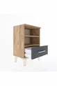 Arges Commode 2-Shelf Single Drawer Pine-Anthracite