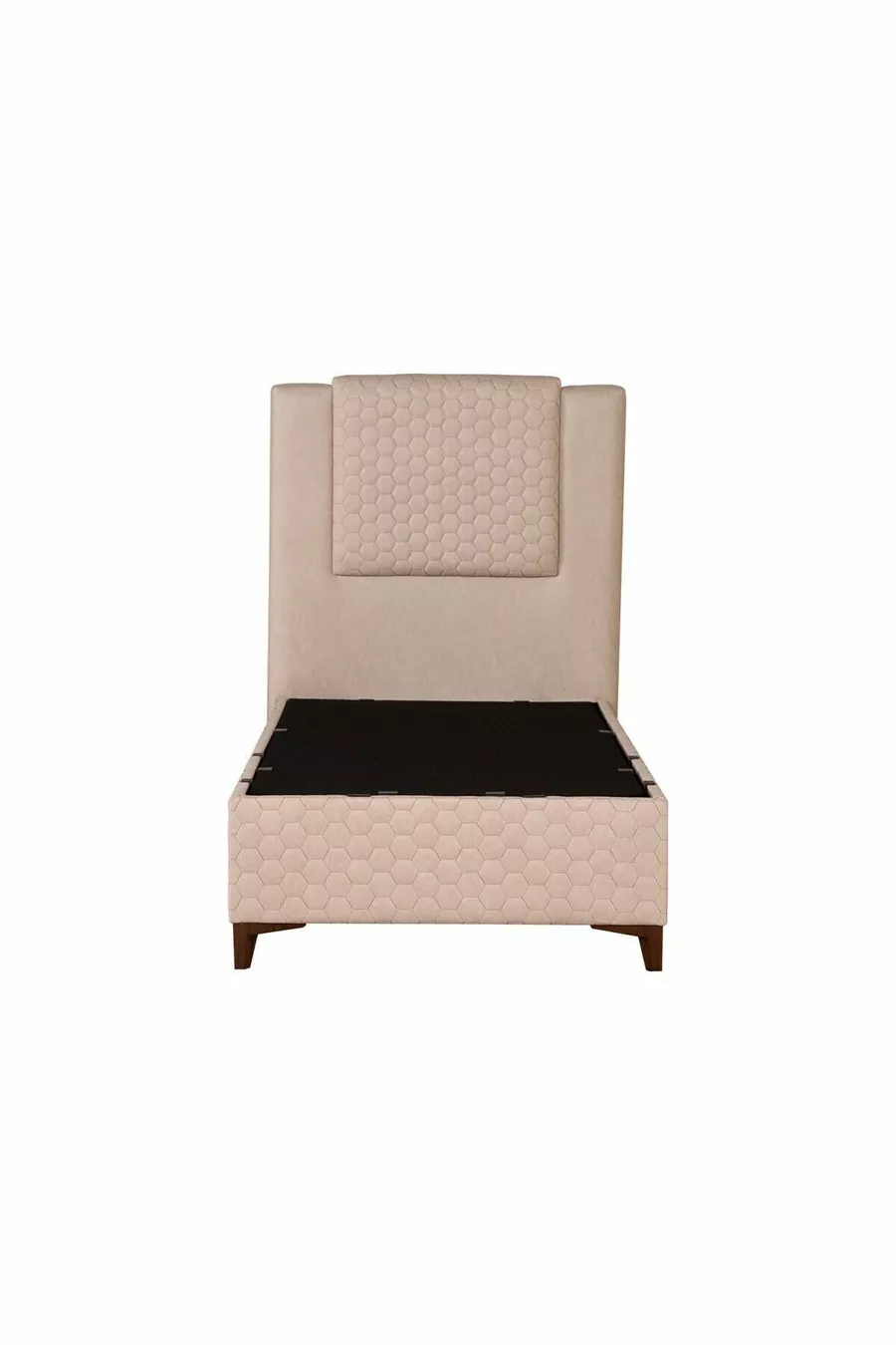 Base ortopédique avec tiroirs crème (TÊTE DE LIT ET MATELAS NON INCLUS)