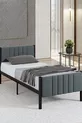 Lit en métal Lotus couleur anthracite, options de taille