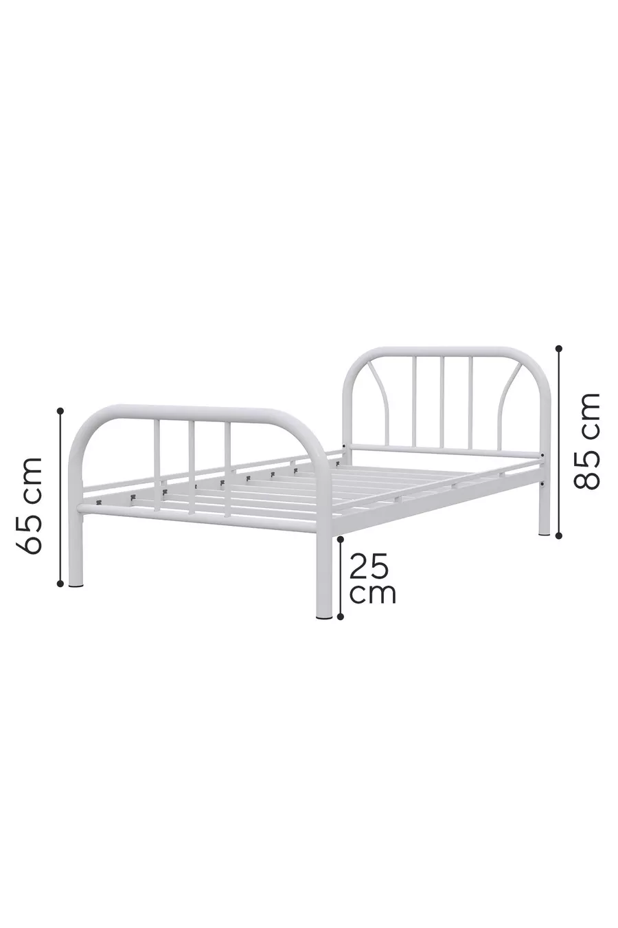 Royal Metal Einzelbett Weiß Schmiedeeisen Bett