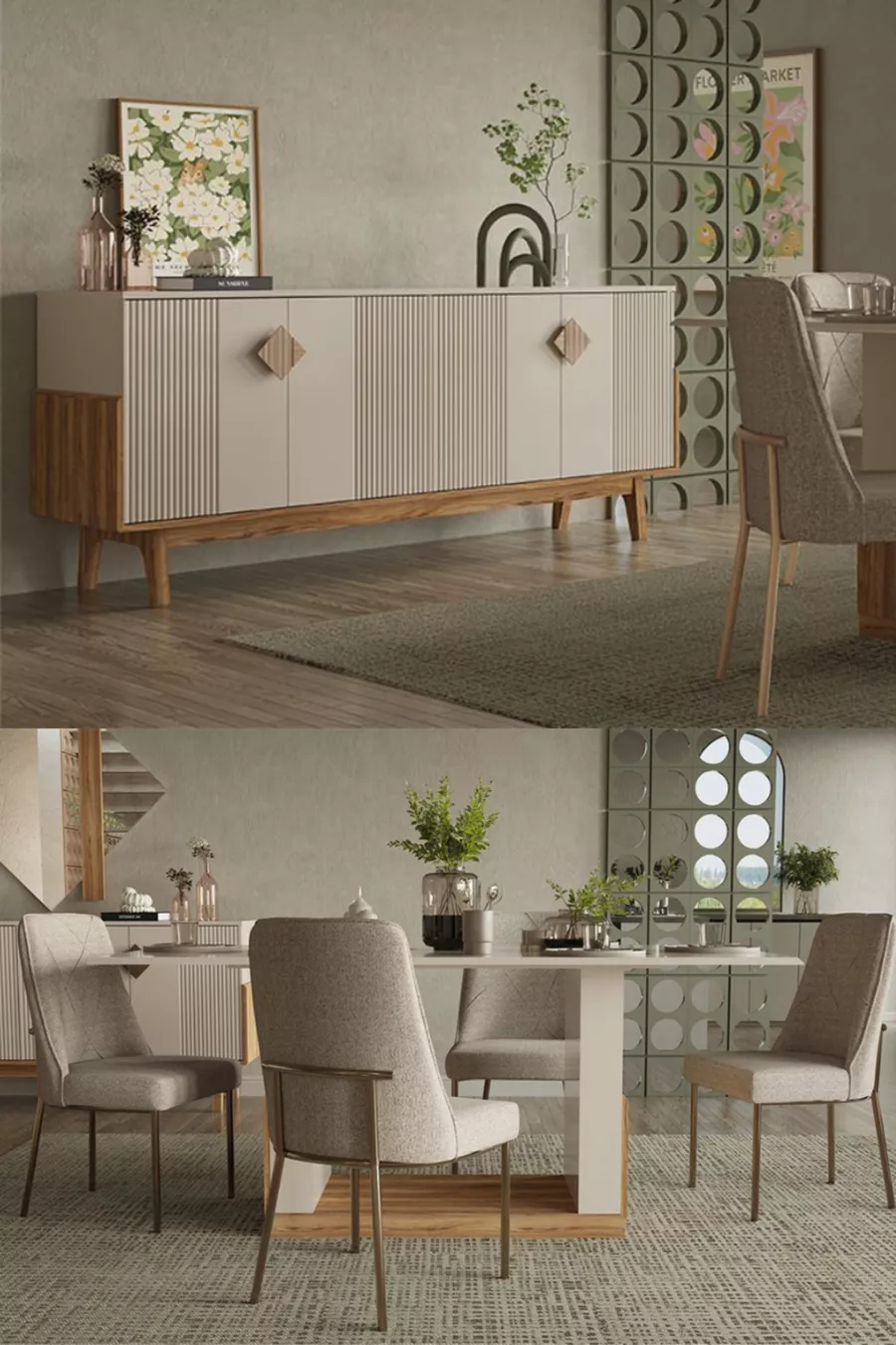 Salda Midi Wedding Package - Living Room Set / Bedroom Set / Dining Room Set