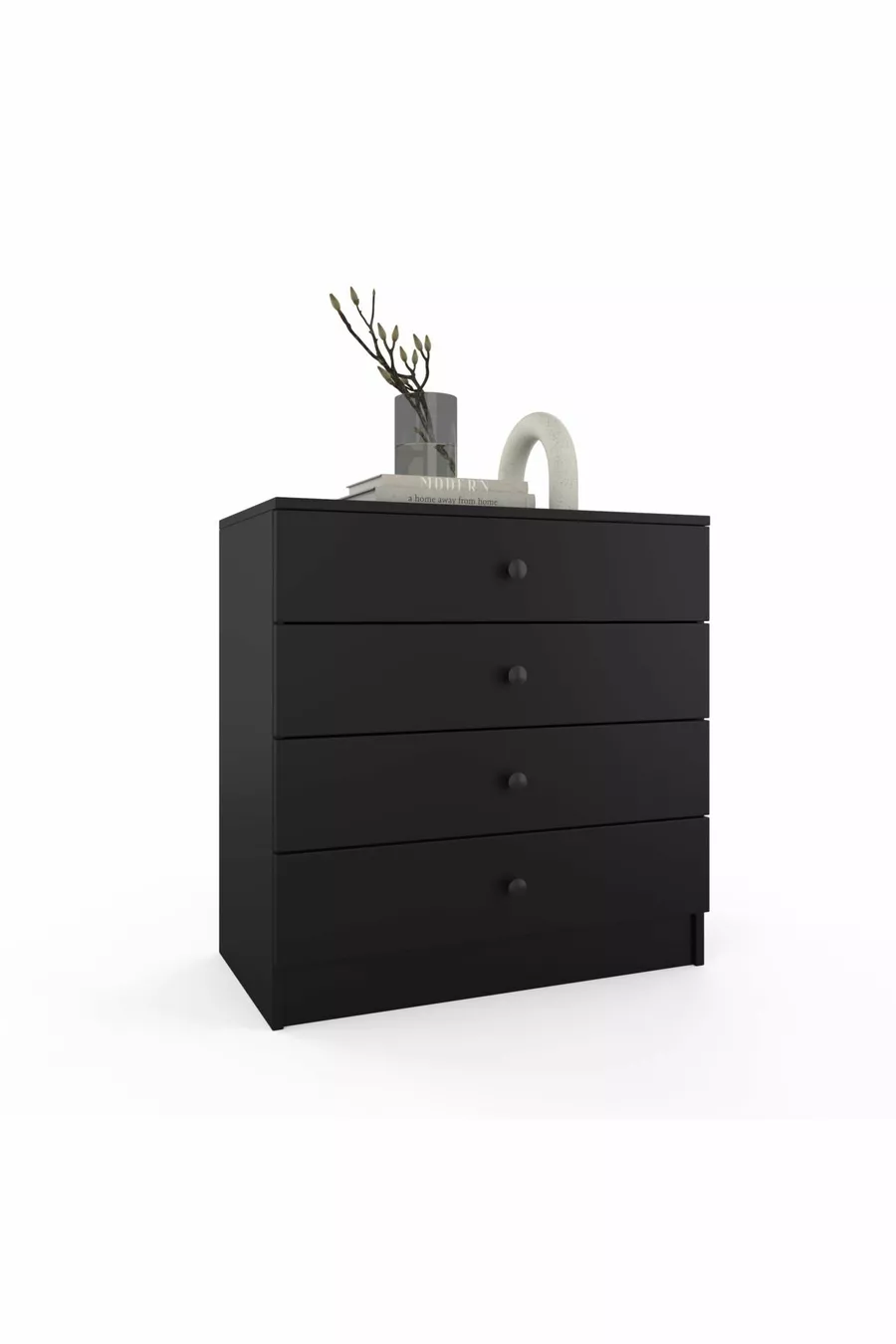 Commode Berlin - Noir - 4 tiroirs