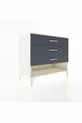Commode Hyperion 3 tiroirs Pierre de lune-Anthracite