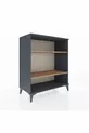 Commode Hyperion 2 étagères Anthracite-Pin