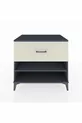 Commode Kronos à une étagère et un tiroir Anthracite-Vert de mer