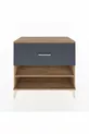 Commode Hyperion à une étagère et un tiroir, pin-anthracite