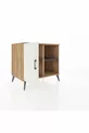Commode Kronos à 2 étagères avec une porte en pin-pierre d'agate / Anthracite