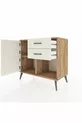 Commode Hyperion à une étagère, 2 tiroirs, 2 portes, pin-jaspe