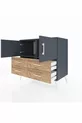 Hyperion Dressoir 2 Planken 4 Lades 2 Deuren Antraciet-Antraciet/Den
