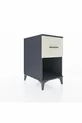 Chevet Kronos avec un tiroir unique Gris anthracite-Sable