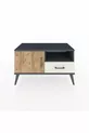 Commode Hyperion avec 2 étagères, 1 tiroir et 1 porte, Anthracite-Sapin/Pierre de lune