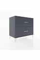 Commode Hyperion 2 tiroirs Anthracite-Anthracite