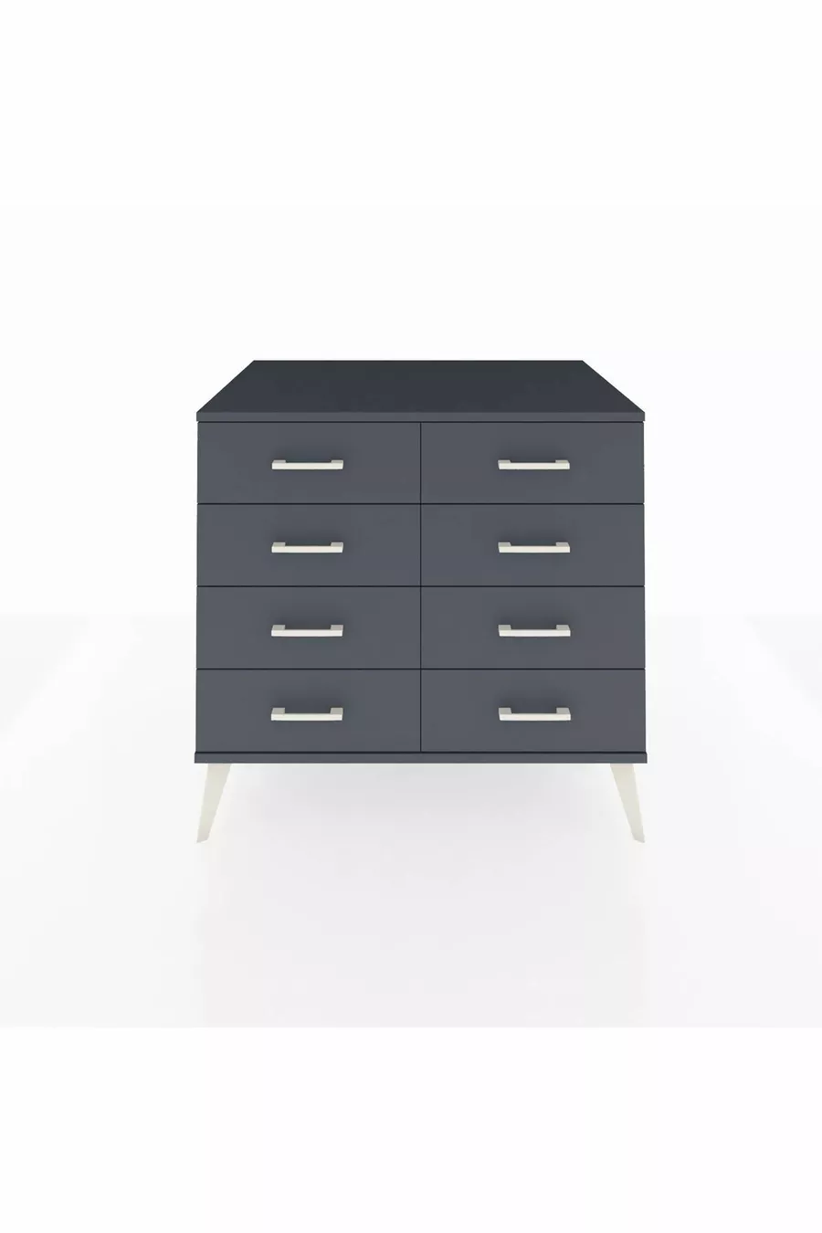 Commode Kronos 8 tiroirs Anthracite-Anthracite