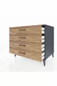 Commode Kronos 4 tiroirs Anthracite-Pin