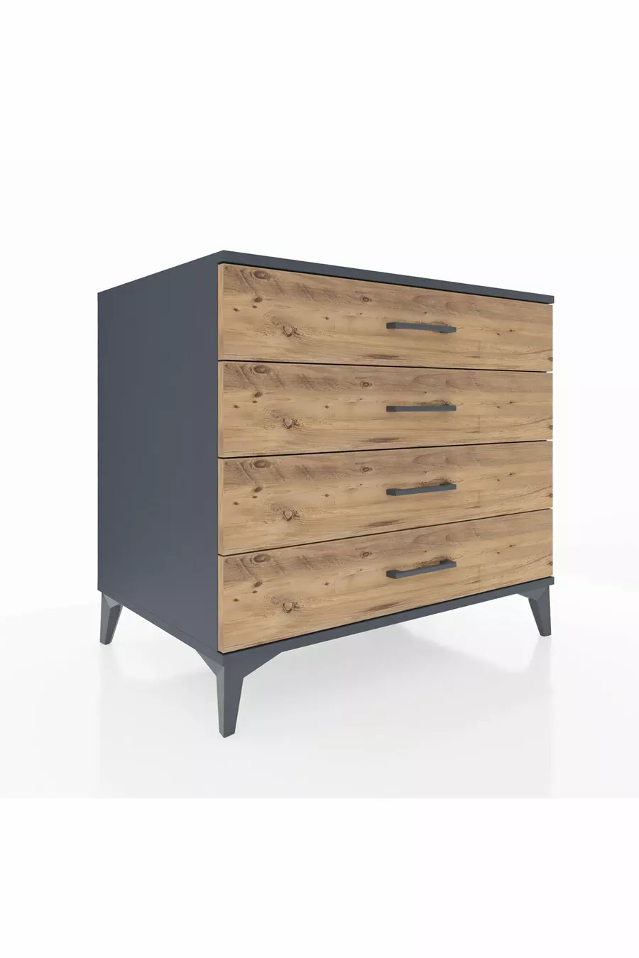 Commode Kronos 4 tiroirs Anthracite-Pin