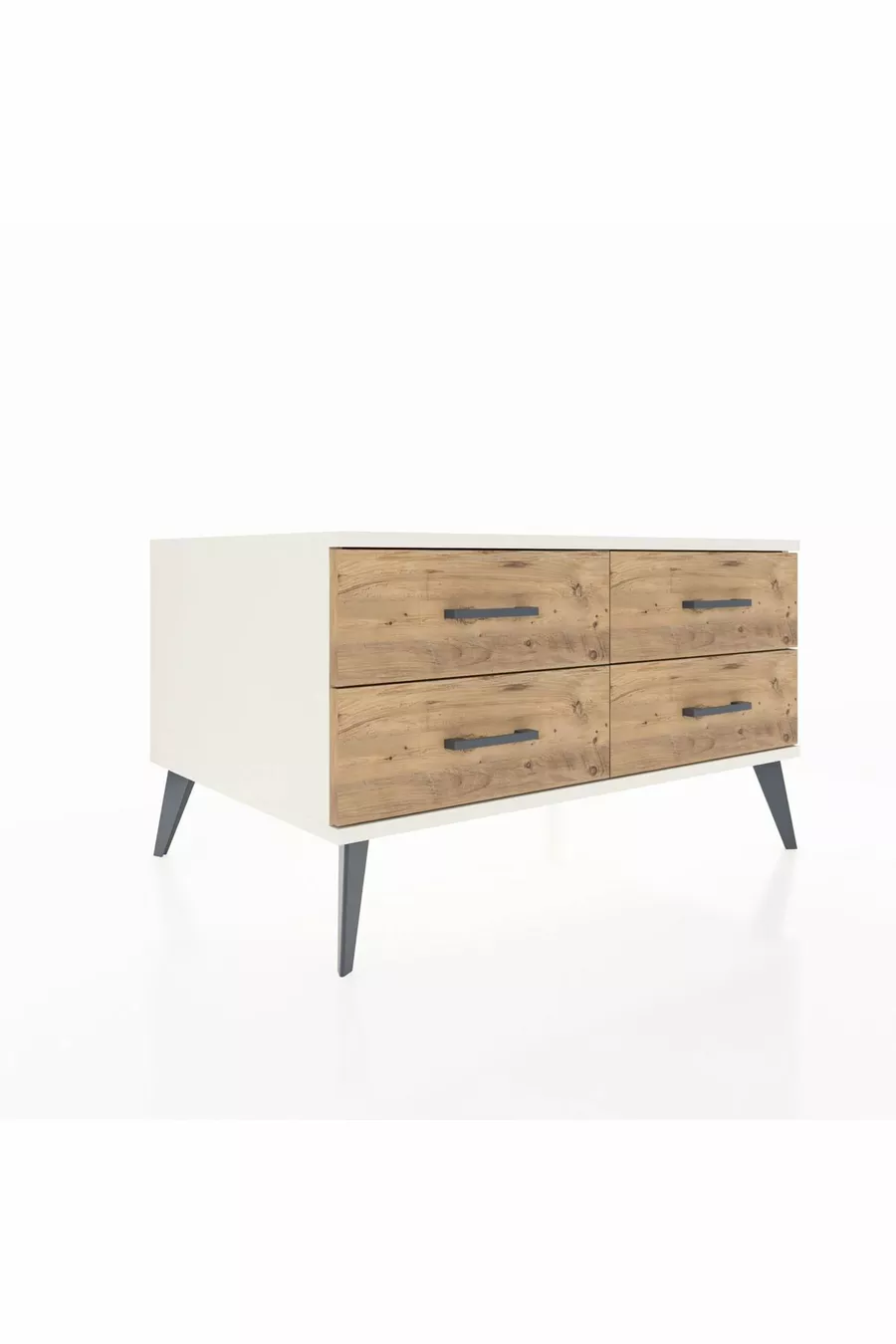 Kronos Dresser 4-Shelf Moonstone-Moonstone/Pine